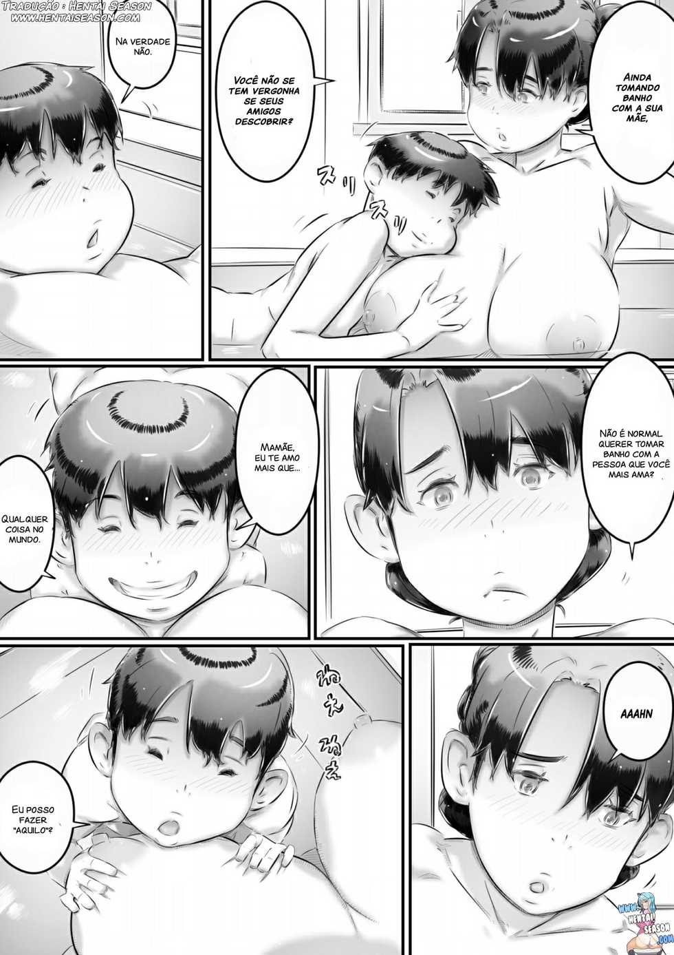 [Hirekatsu] Haha to Musuko no Seikyouiku | Mãe e Filho Educação Sexual [Portuguese-BR] [Hentai Season] - Page 10
