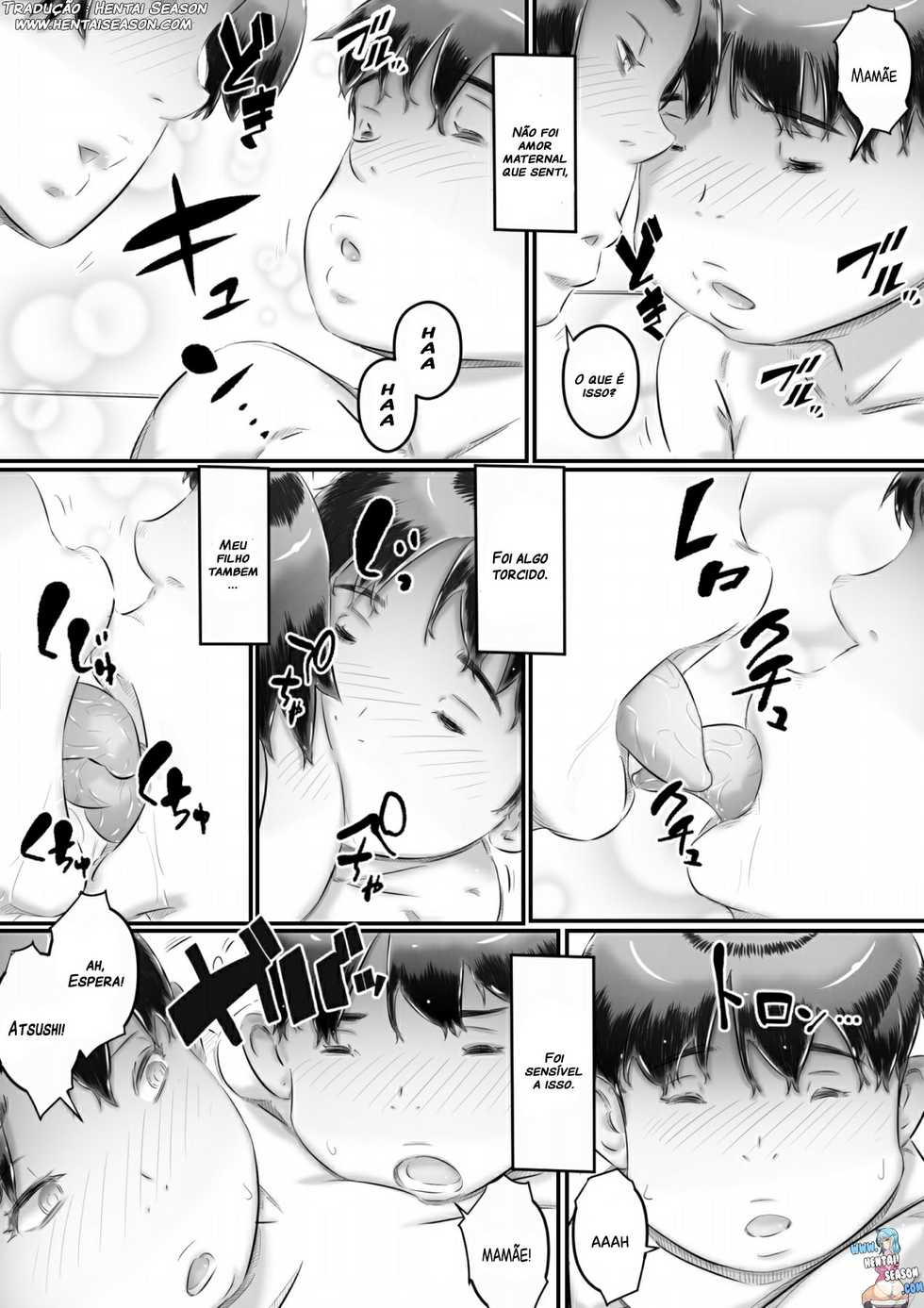 [Hirekatsu] Haha to Musuko no Seikyouiku | Mãe e Filho Educação Sexual [Portuguese-BR] [Hentai Season] - Page 17