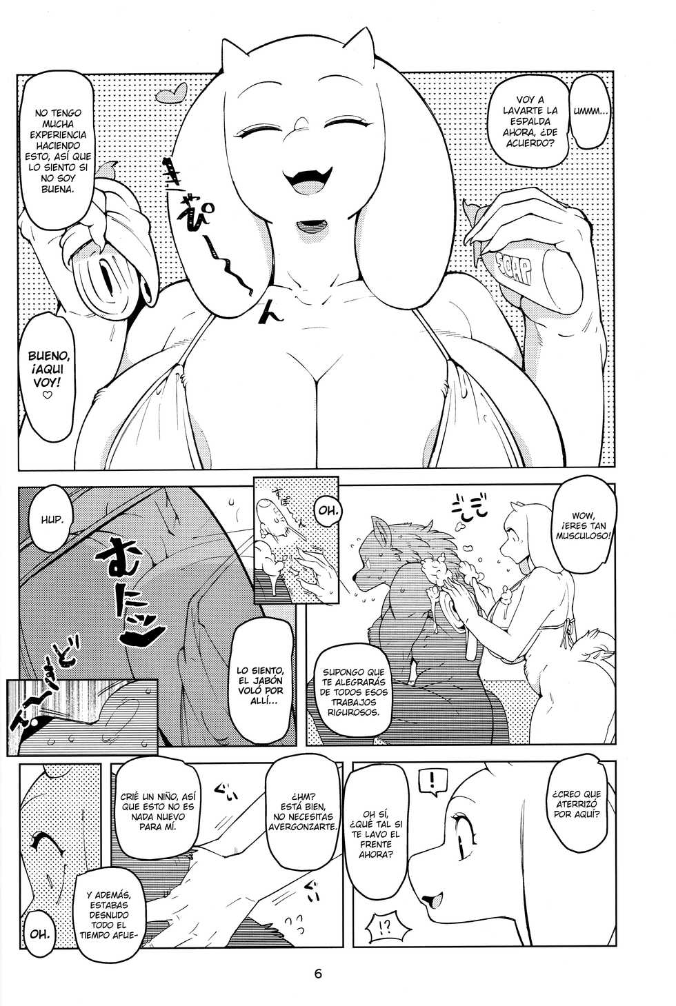 (Kemoket 8) [Kemono Ekaki no Kousoku 2 (Sindoll)] MomMomToriSoap (Undertale) [Spanish] [Kamus2001] - Page 6