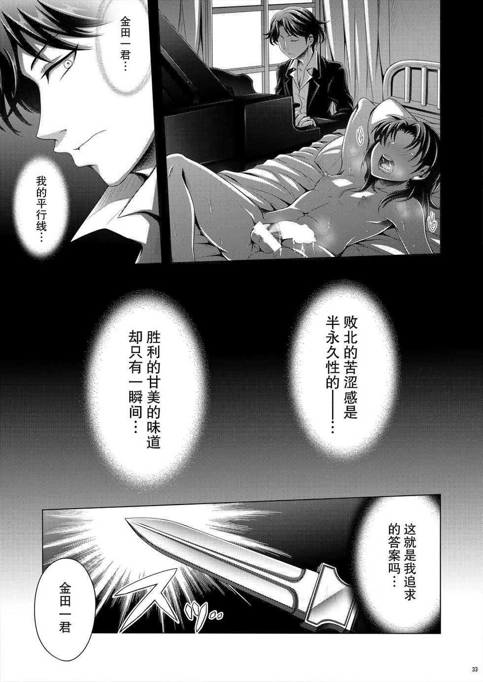 [Dynamic Kanoke (Dainakishin)] Manatsu no Heikousen (Kindaichi Shounen no Jikenbo) [Chinese] [新桥月白日语社] [Digital] - Page 32