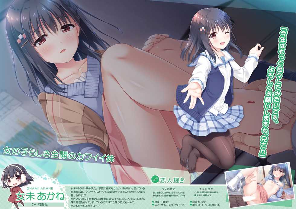 Onii-chan, Asa Made Zutto Gyu te Shite! Yoru Made Motto Ecchi Shite! Visual Guide Book - Page 4