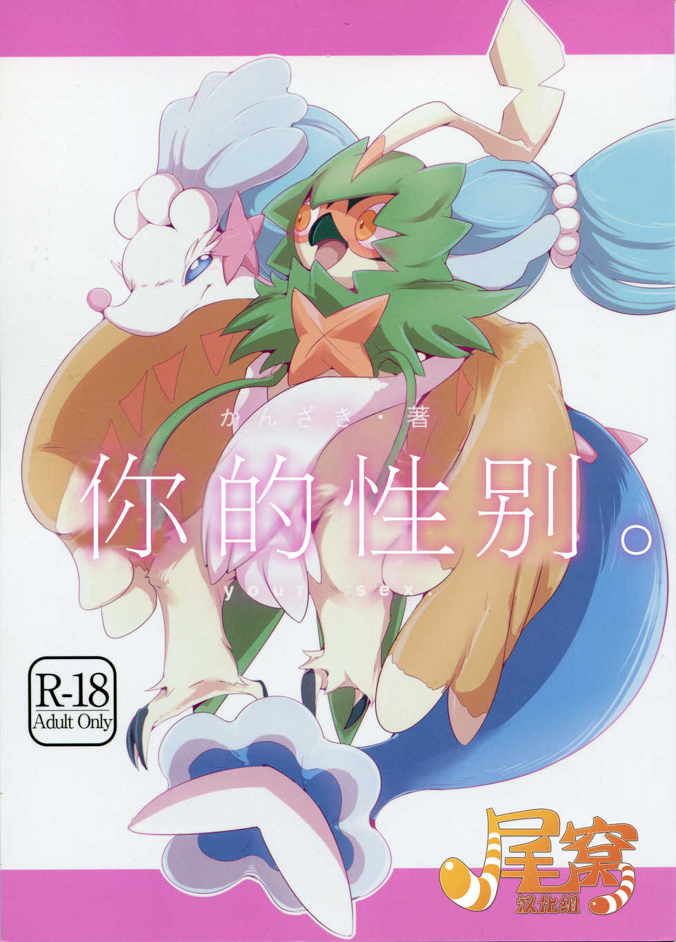 (C91) [Rekukichi-dou (Kanzaki)] Kimi no Sei wa. - Your Sex | 你的性别 (Pokémon) [Chinese] [尾窝汉化组] - Page 1