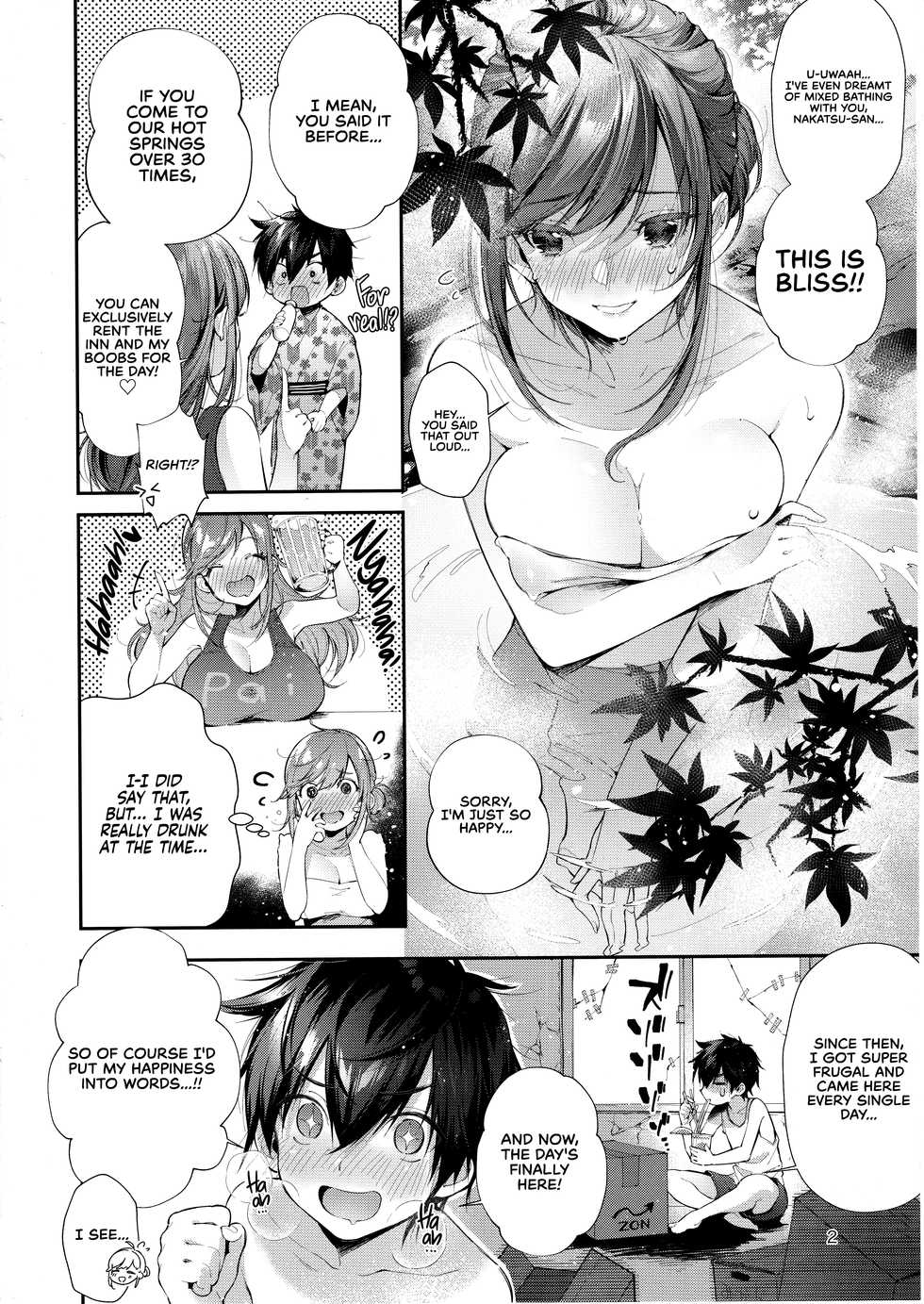 (C96) [Umi no Sachi (Suihei Sen)] Kashikiri Pai Onsen | Exclusive Boobs Hot Spring [English] [RedLantern] - Page 5