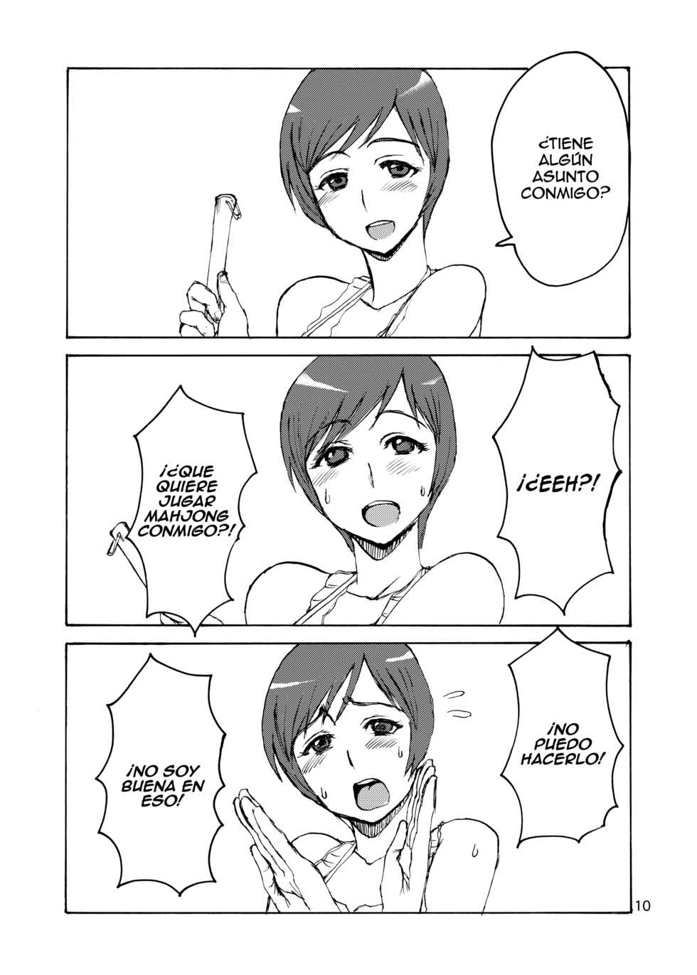 [Dokumushi Shokeitai (Kaneda Asao)] Etsuko-san wa Ore no Mono (Super Real Mahjong) [Spanish] [JentaiM] [Digital] - Page 9