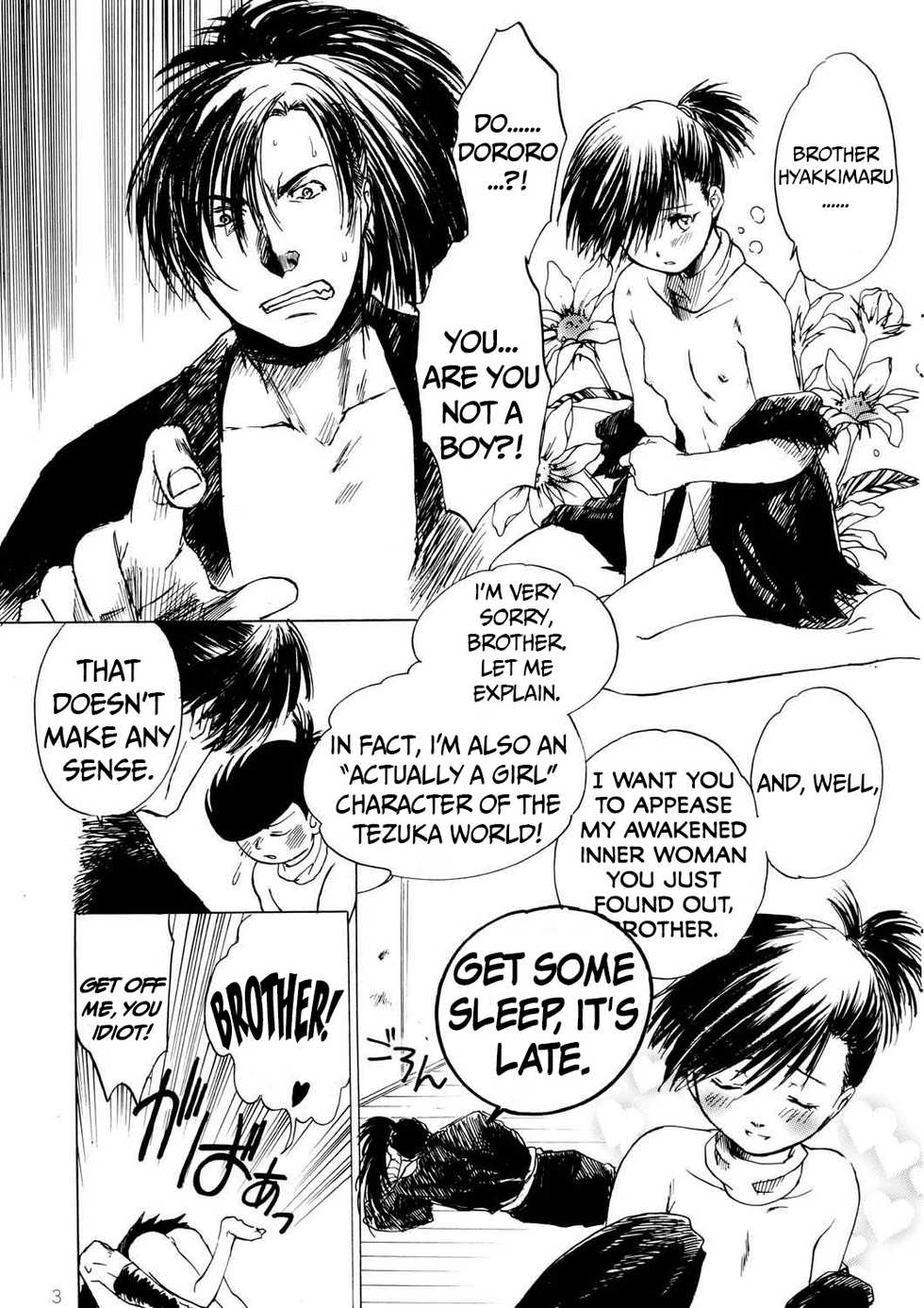 (SC25) [Toko-ya (Kitoen, HEIZO)] Henohenohee (Dororo) [English] =Mr.MPD= - Page 4