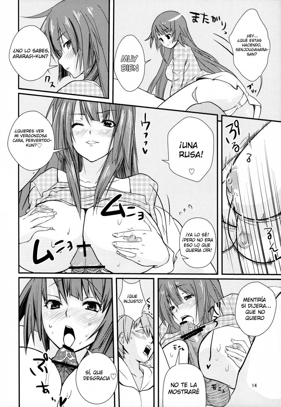 (C77) [Yakumi Benishouga (Yakumi Benishouga, A-M-G)] Pachimonogatari (Bakemonogatari) [Spanish] - Page 14