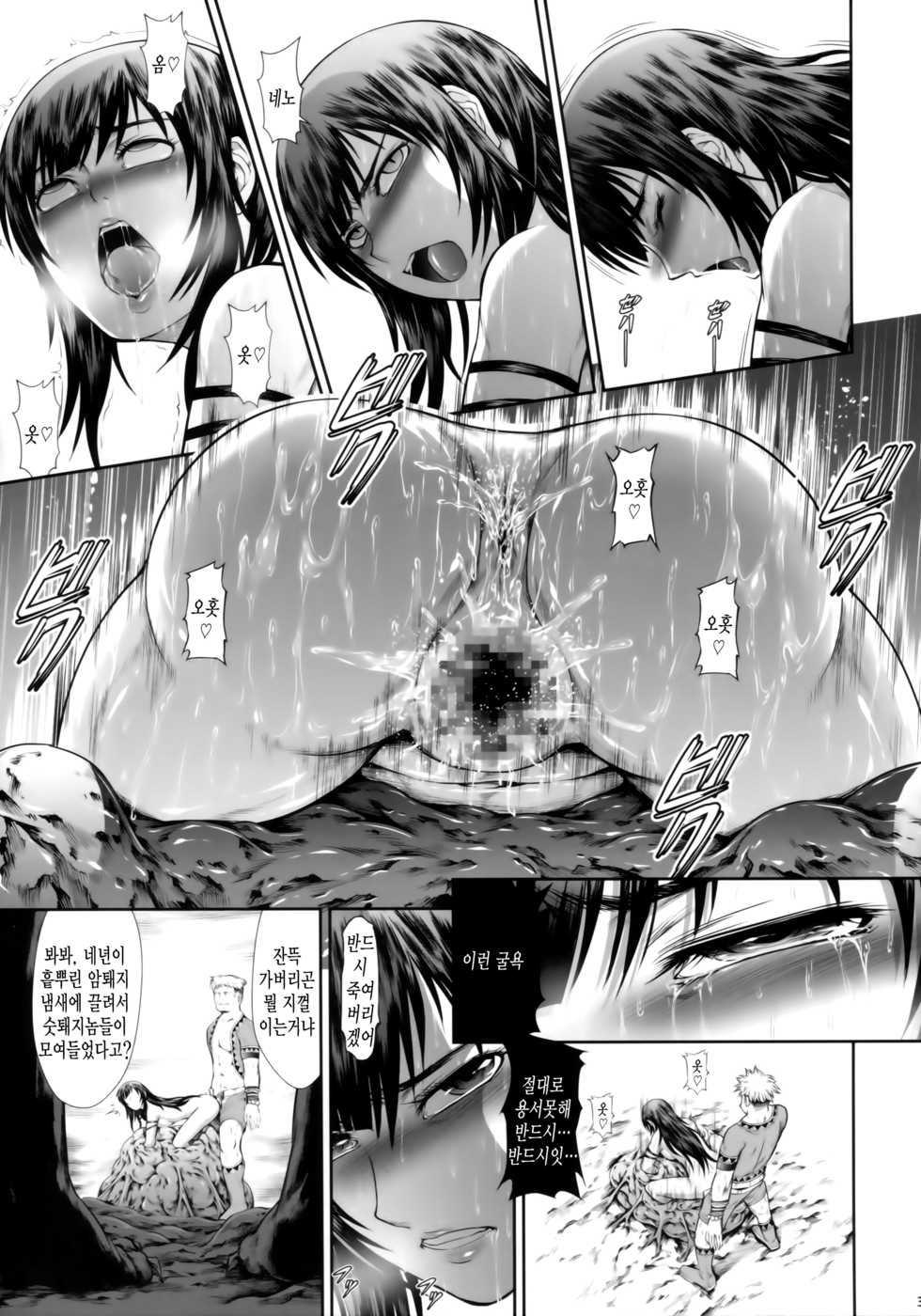 (C94) [Yokohama Junky (Makari Tohru)] Solo Hunter no Seitai WORLD (Monster Hunter) [Korean] - Page 31