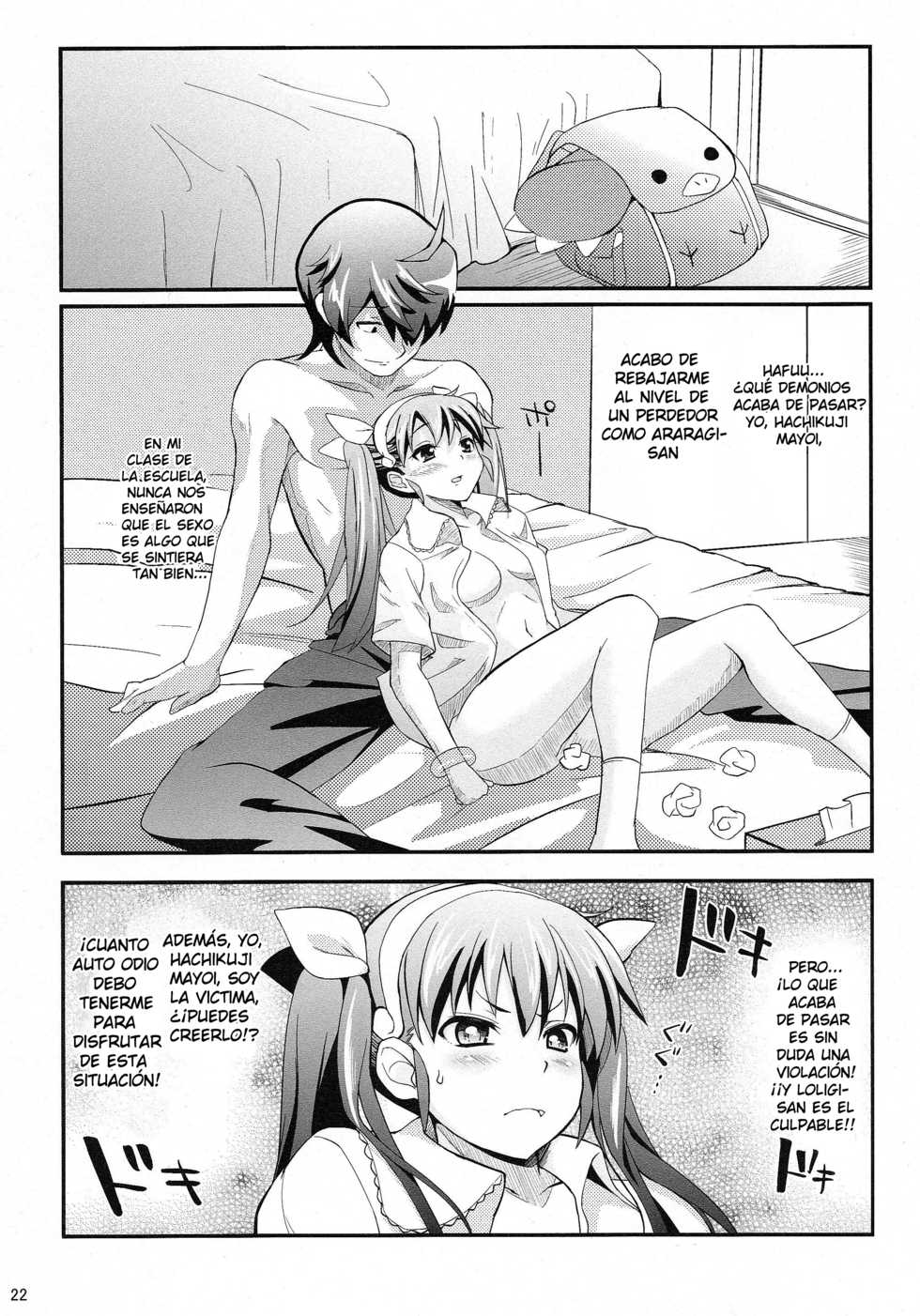 (C80) [Yakumi Benishouga] Pachimonogatari Part 2: Mayoi Loli Hari Body!! | Pachimonogatari Parte 2- Mayoi Loli Hari Cuerpo!! (Bakemonogatari) [Spanish] - Page 20