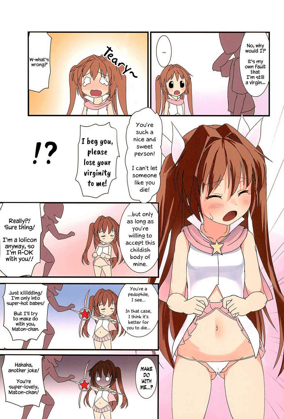 (C90) [The Dungeon in Yarn (Yone Kinji)] Mahou Shoujo wa Mahou Tsukai (30-sai Doutei) o Taosu no ga Oshigoto desu | It's a Magical Girl's Duty to Kill Wizards (30y virgins) [English] [Chastity Dreamer Schmö] - Page 5