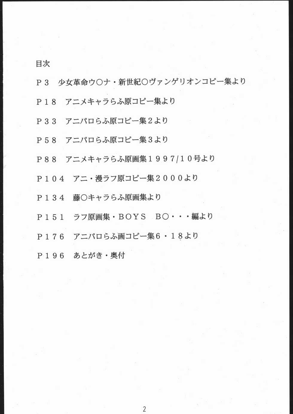 (C69) [MOMONGA-CLUB (Hayashibara Hikari)] rakugaki-s4 ~Aniparo Enpitsu Genka-shuu~ (Various) - Page 3