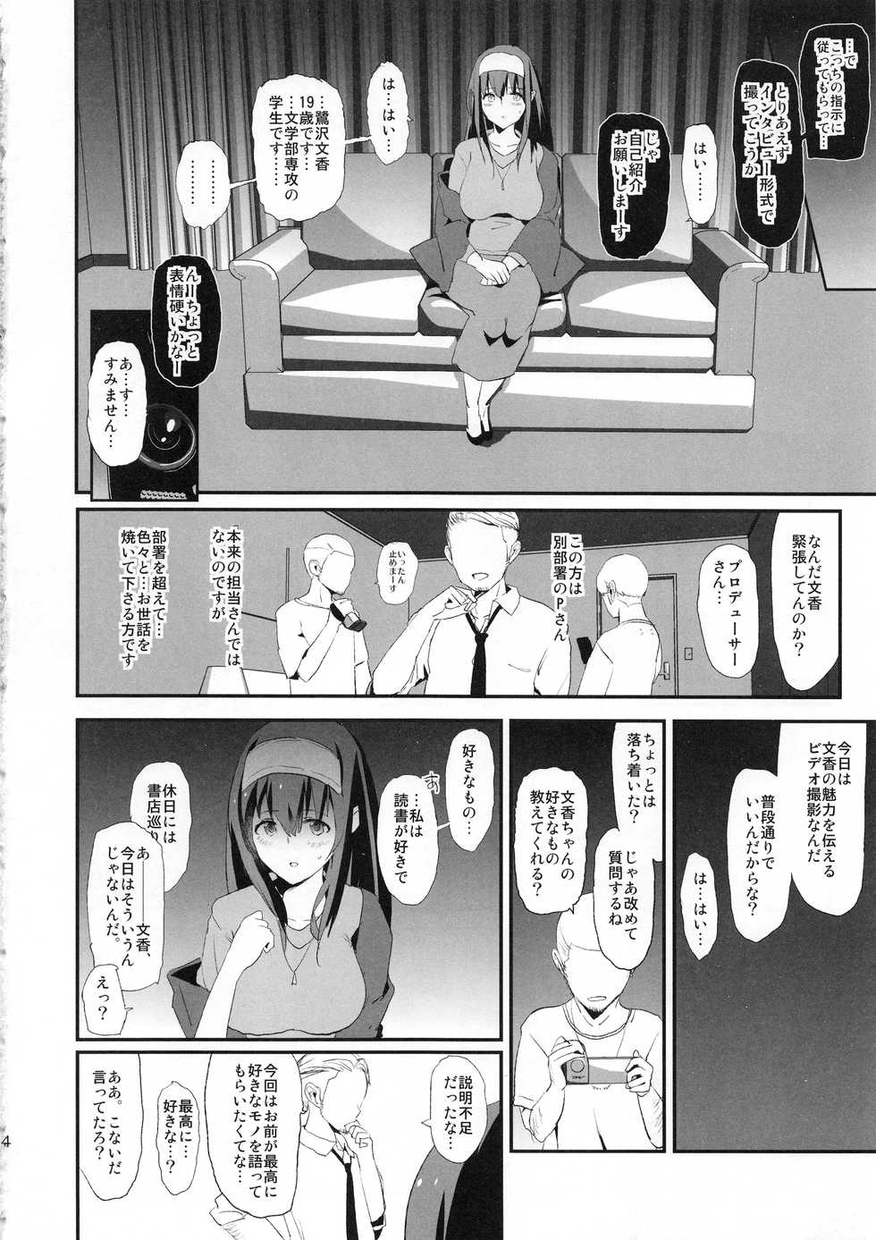 (C96) [Yami ni Ugomeku (Dokurosan)] Sagisawa Fumika no Dosukebe Hamedori Interview + Omake Paper (THE IDOLM@STER CINDERELLA GIRLS) - Page 4