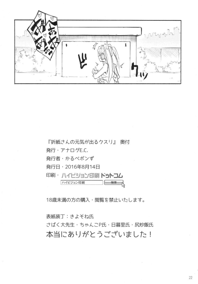 (C90) [Analog E.C. (Kalubeponzu)] Origami-san no Genkigaderu Kusuri (Date A Live) [Portuguese-BR] - Page 22