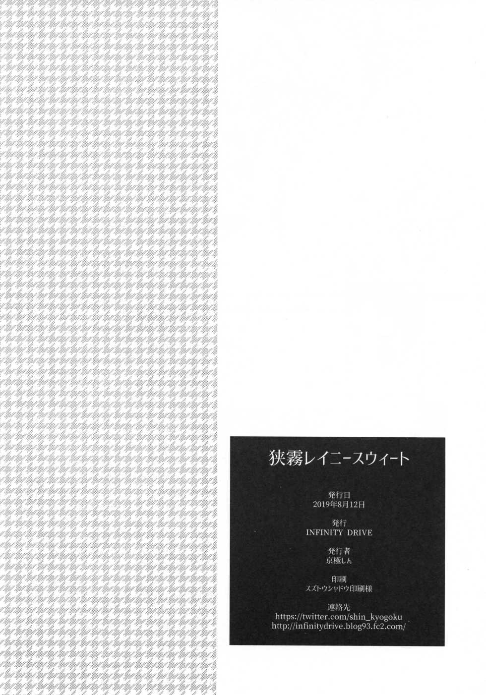 (C96) [INFINITY DRIVE (Kyougoku Shin)] Sagiri Rainy Sweet (Kantai Collection -KanColle-) - Page 29