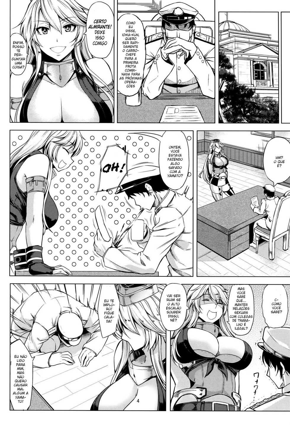 (COMIC1☆10) [Nanakorobi Yaoki (kinntarou)] Tobikkiri no Senkan VS Senkan (Kantai Collection -KanColle-) [Portuguese-BR] - Page 5