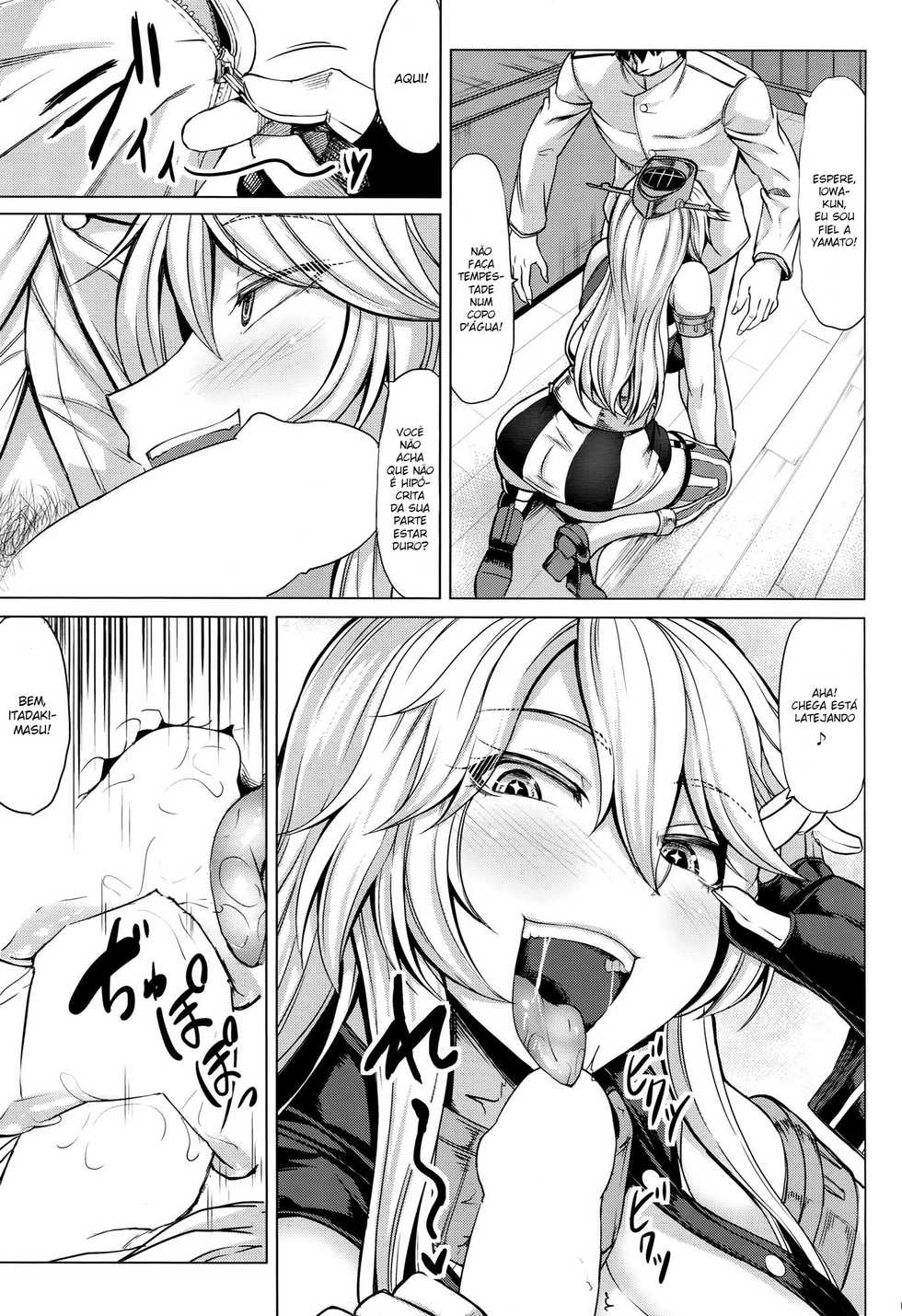 (COMIC1☆10) [Nanakorobi Yaoki (kinntarou)] Tobikkiri no Senkan VS Senkan (Kantai Collection -KanColle-) [Portuguese-BR] - Page 8