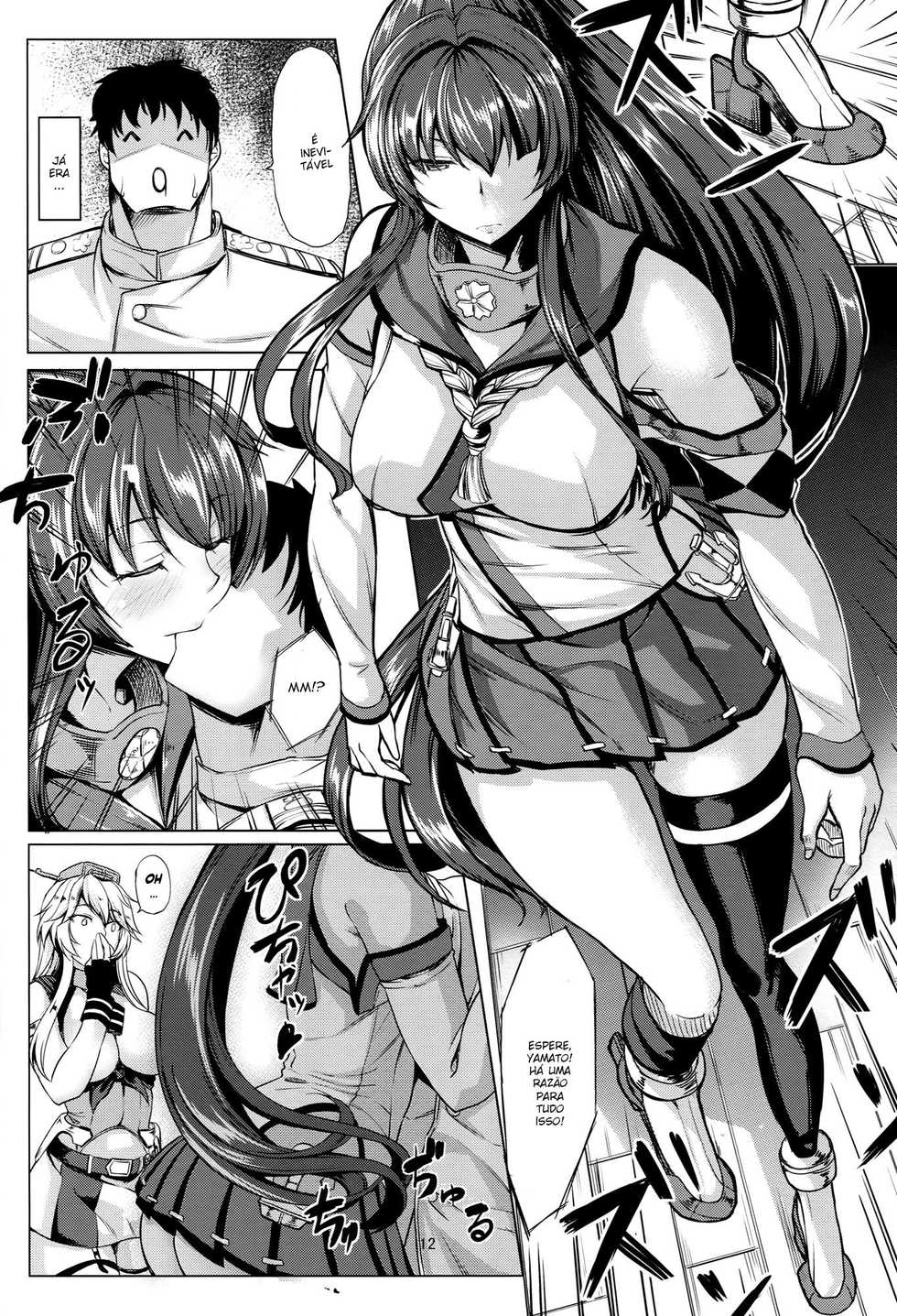 (COMIC1☆10) [Nanakorobi Yaoki (kinntarou)] Tobikkiri no Senkan VS Senkan (Kantai Collection -KanColle-) [Portuguese-BR] - Page 13