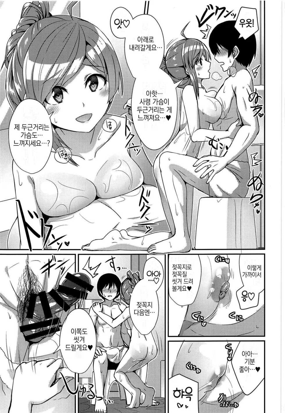 (COMIC1☆15) [L5EX (Kamelie)] Hagikaze ga Osenaka Nagashimasu ne | 하기카제가 등 씻겨 드릴게요 (Kantai Collection -KanColle-) [Korean] - Page 8