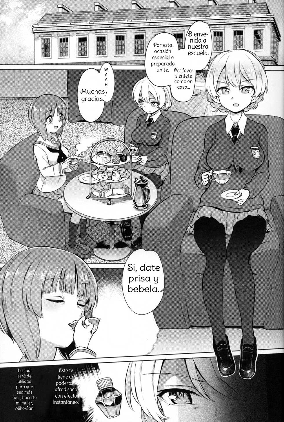 [Yakitate Jamaica (Aomushi)] Chinpo Yakuza Miporin 4 Koucha Kairaku Choukyou Hen | Chinpo Yakuza Miporin 4 Black Tea Slave Training (Girls und Panzer) [Spanish] [Amaterasu] [2019-08-24] - Page 2