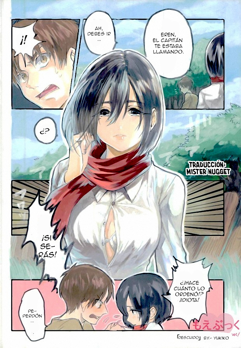 (Dai 3 Kai Hekigai Chousa Haku) [FURACHI (Yaegashi, Yukiko, Kanae)] Eren ga Mikasa ni Sukihoudai | Eren quiere a Mikasa (Shingeki no Kyojin) [Spanish] [Mr. Nugget] - Page 4