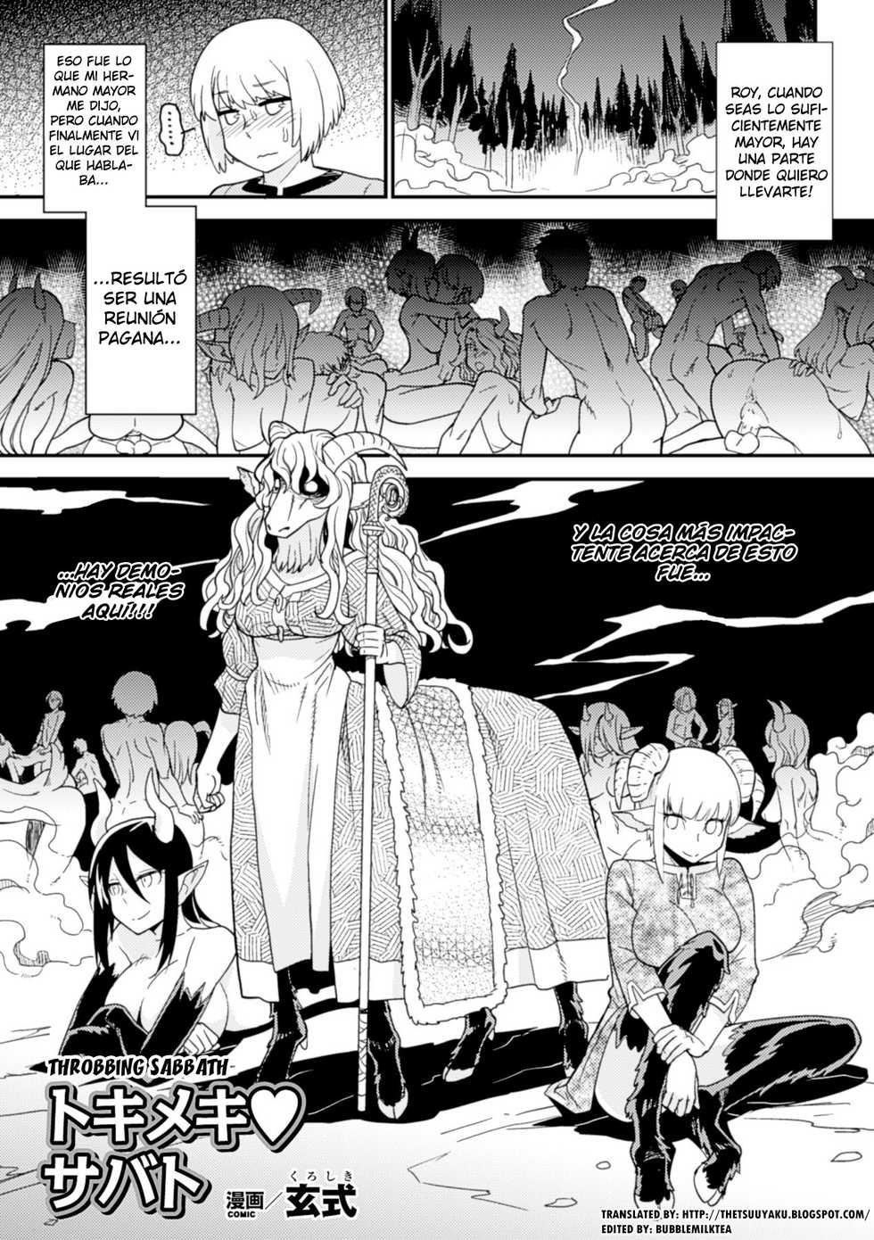 [Kuroshiki] Tokimeki Sabbath | Throbbing Sabbath (Bessatsu Comic Unreal Monster Musume Paradise Digital Hen Vol. 6) [Spanish] [Luis-san] [Decensored] [Digital] - Page 1