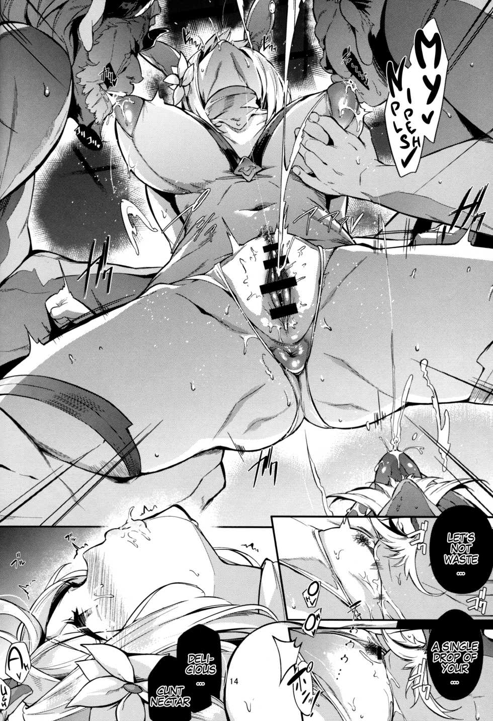(C93) [Nekokaburi (Kuronomiki)] Gran Nyuu Fantasy Side G Shoujo D | Gran Boob Fantasy Side G Miss D (Granblue Fantasy) [English] [MegaFagget] - Page 14