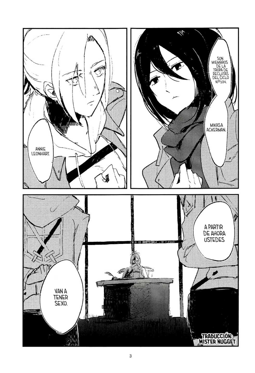 (Dai 15 Kai Hekigai Chousa Haku) [PHENOMENA (Dai Pippy)] Guinea Pig | Conejillas de indias (Shingeki no Kyojin) [Spanish] [Mister Nugget] - Page 2