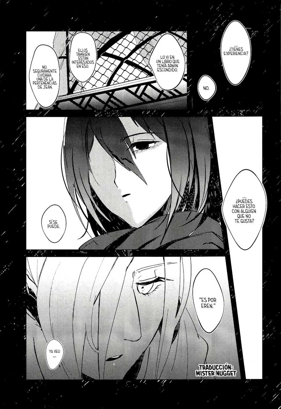 (Dai 15 Kai Hekigai Chousa Haku) [PHENOMENA (Dai Pippy)] Guinea Pig | Conejillas de indias (Shingeki no Kyojin) [Spanish] [Mister Nugget] - Page 8