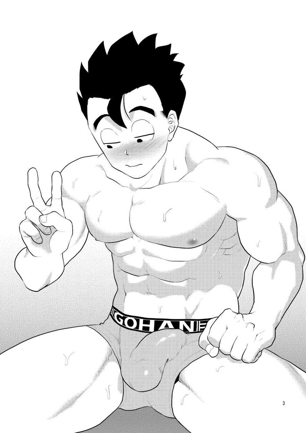 [Tousoku Chokusen Undou (Pain)] Honjitsu wa Nama Biyori (Dragon Ball Z) [Digital] - Page 2