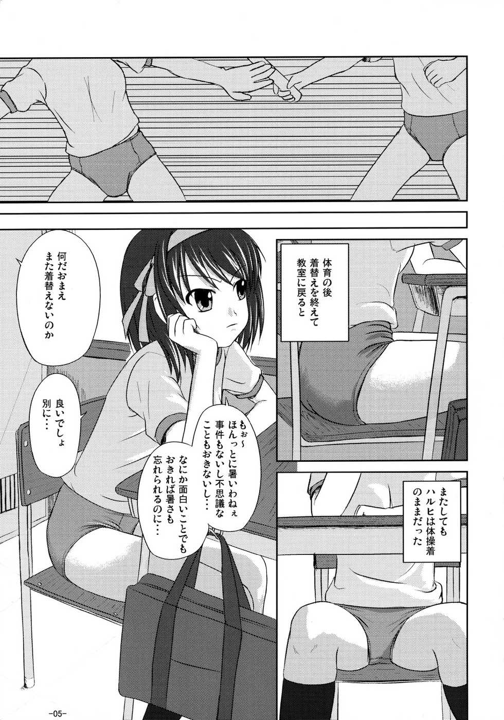 (C70) [Interrupt Voice (TK4)] Suzumiya Haruhi no Suiei Senkou Tokubetsu-ban (The Melancholy of Haruhi Suzumiya) - Page 4