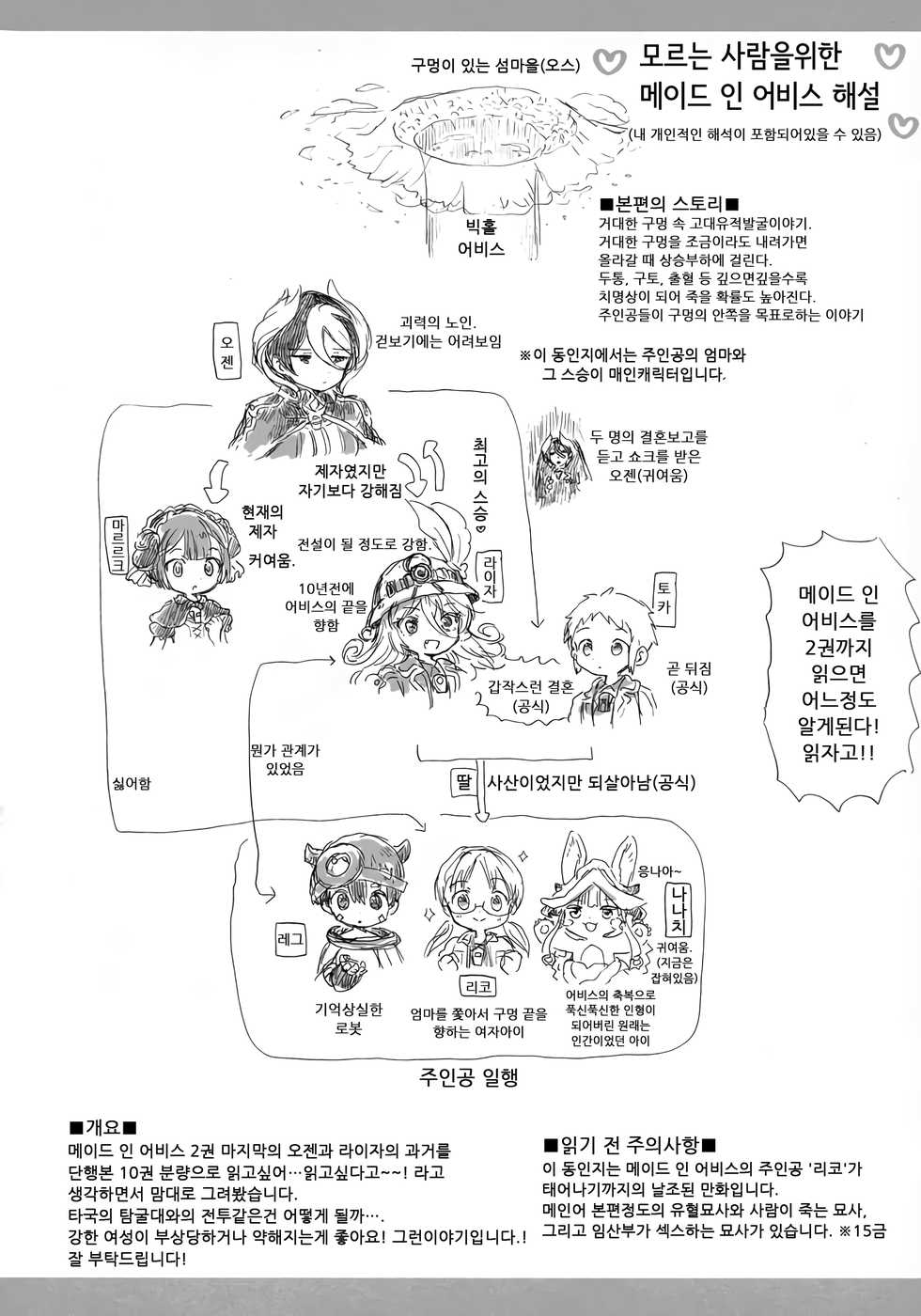 (C93) [Nyan Nyan Nyan! (Ogawa Hidari)] Inochi no Kakera | 생명의 조각 (Made in Abyss) [Korean] - Page 4