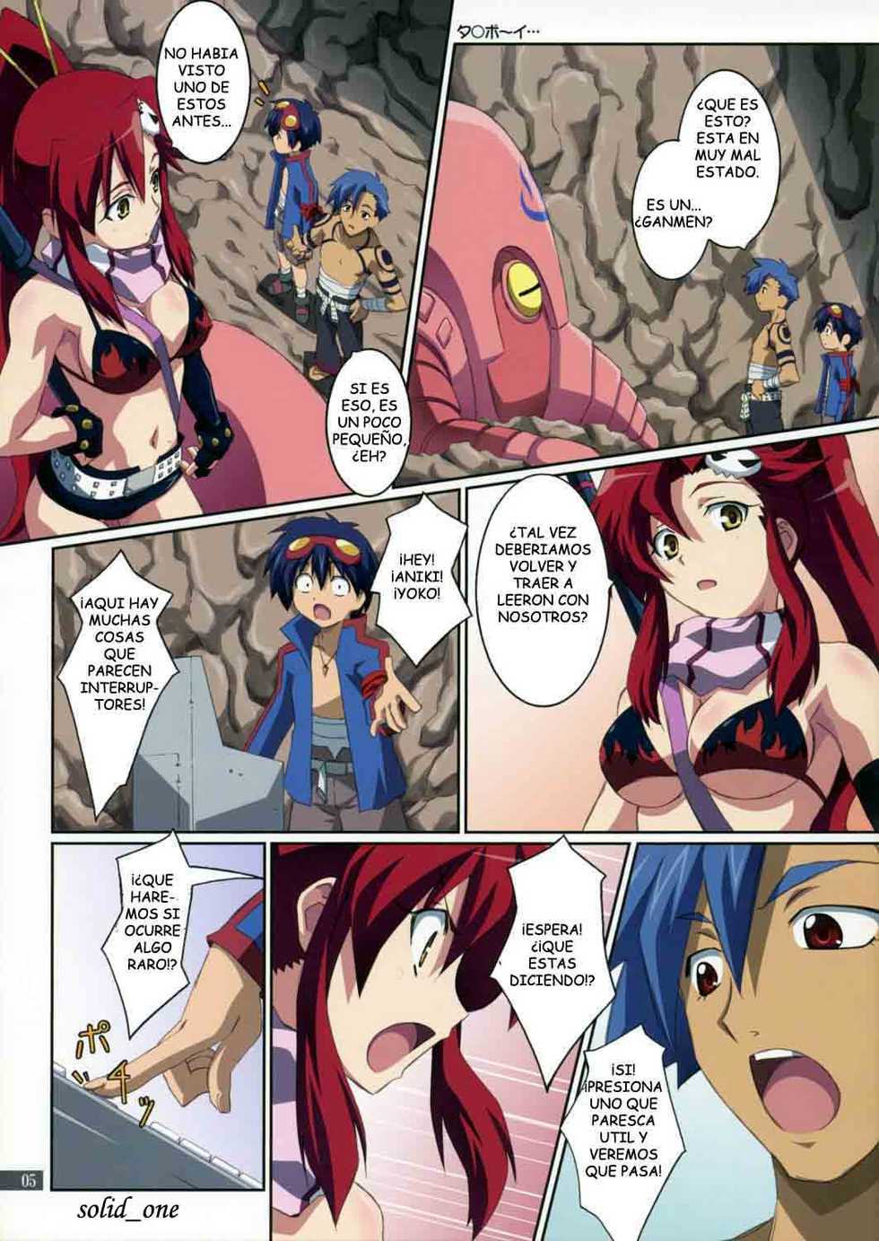 (C72) [Mahirutei (Izumi Mahiru)] Kibun wa YOKOso (Tengen Toppa Gurren Lagann) [Spanish] - Page 5