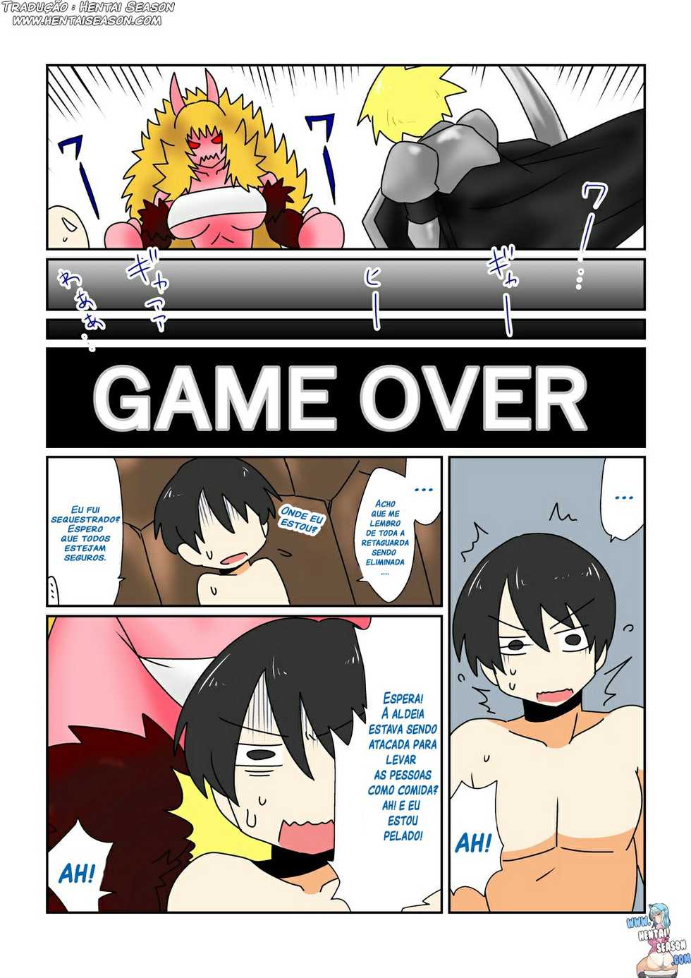 [Hroz] Game Over -Akahada Ogre Musume Hen- | Game Over 〜Red Skin Ogre Girl Edition〜 [Portuguese-BR] [Hentai Season] [Digital] - Page 2