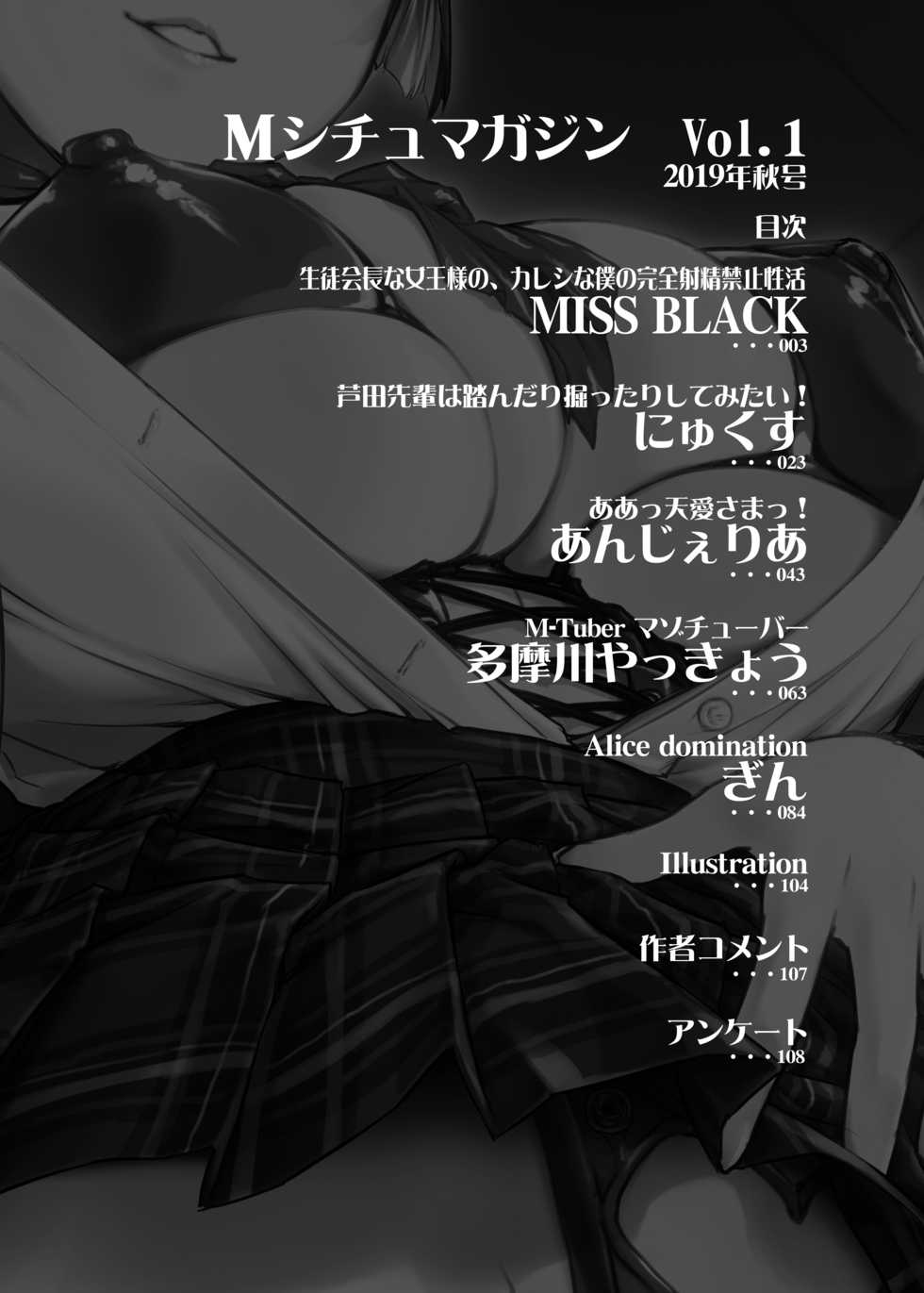 [Circle MSM (Various)] M Situ Magazine Vol. 1 2019-nen Aki Gou - Page 2