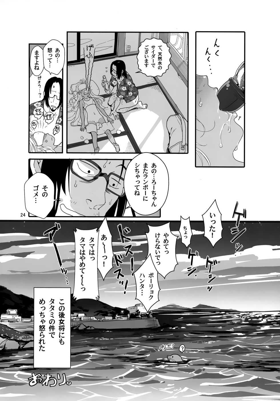 (C96) [Kuronekokan-Monpetit (Yamizawa)] Ro-chan no Natsu no Resort de Suiminkan (Kantai Collection -KanColle-) - Page 23