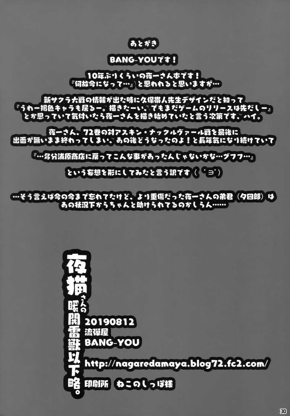 (C96) [Nagaredamaya (BANG-YOU)] Yoruneko-san no Shunkou Raijuu Ikaryaku. (Bleach) [Spanish] [Lanerte] - Page 29