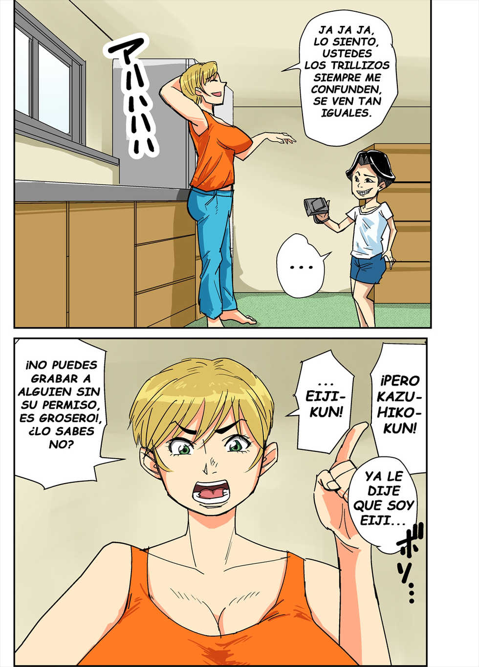 [Nobishiro] Kazumi to gitei, sono musuko-tachi [Spanish] [Yumerod] - Page 3