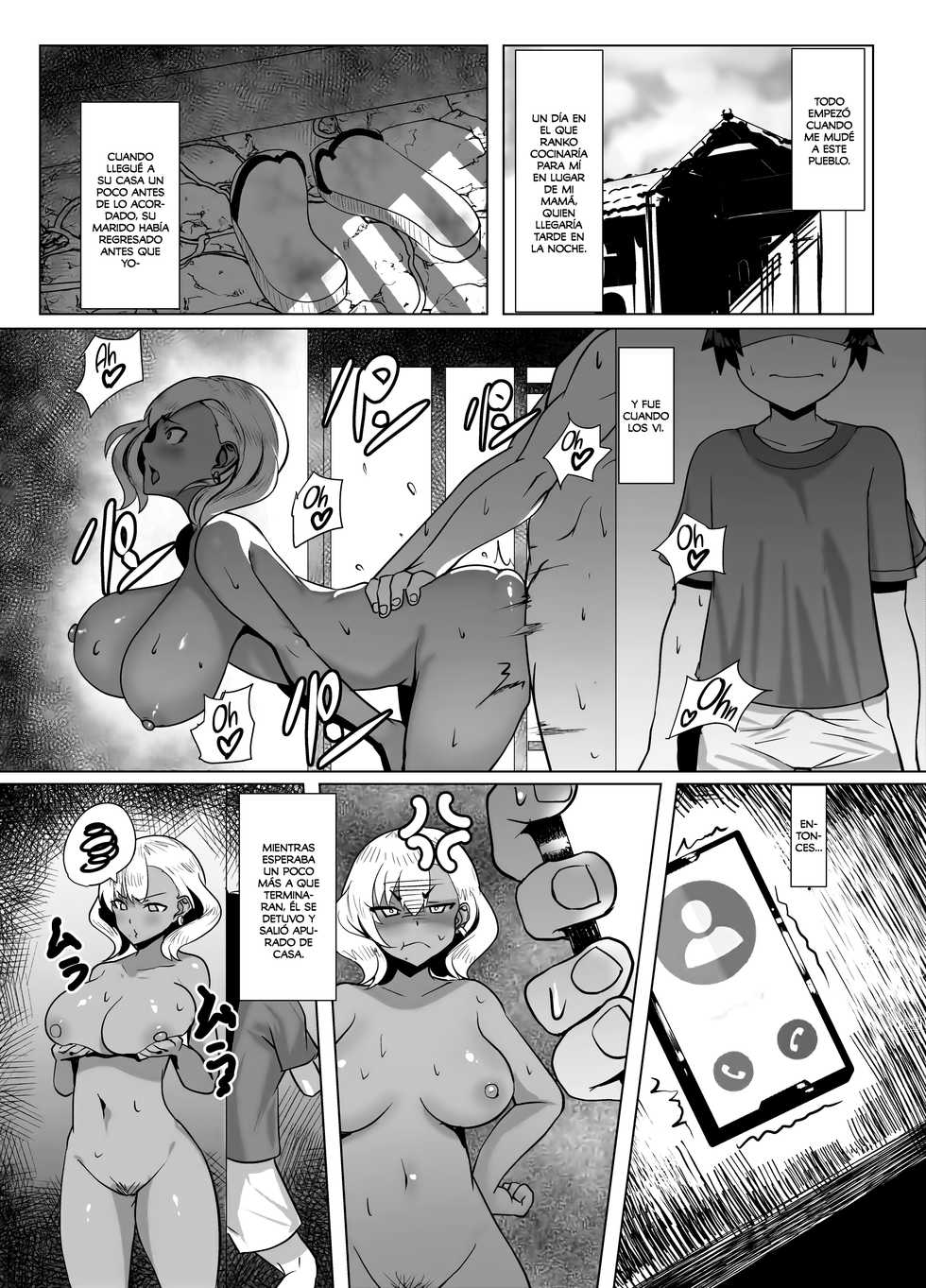 [Yumenekoya (Muunyan)] Kuro Gal Hitozuma to Natsuyasumi | Una Gal ama de casa y las vacaciones de verano [Spanish] [Shirosaki Scans] [Digital] - Page 7