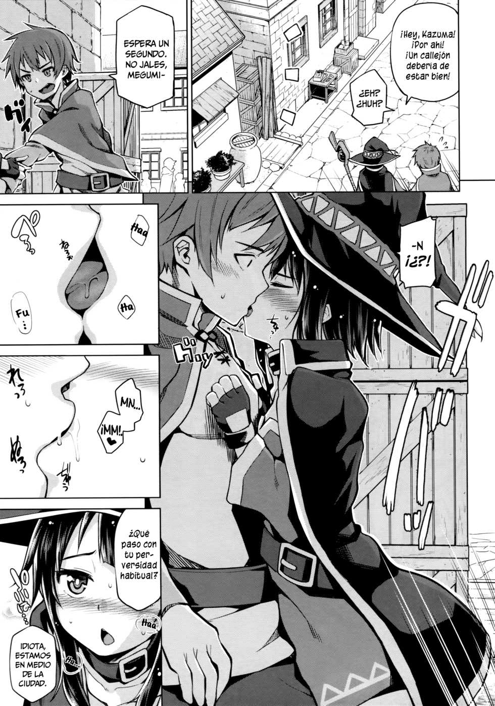 (SHT2017 Haru) [Tamaya (Nonaka Tama)] Kono Bakuretsu Musume ni Motto Ecstasy o!! | ¡¡Más éxtasis para esta explosiva chica!! (Kono Subarashii Sekai ni Syukufuku o!) [Spanish] [Chunchunmaru Translations] - Page 6