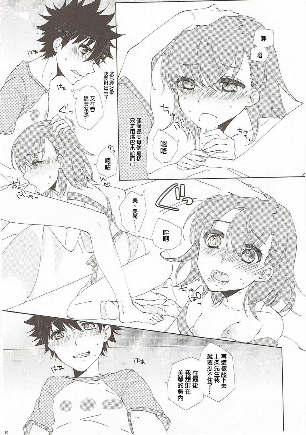 (C86) [akaihoho (Haru)] Mousou Danshi (Toaru Majutsu no Index) [Chinese] [上琴汉化组] - Page 30
