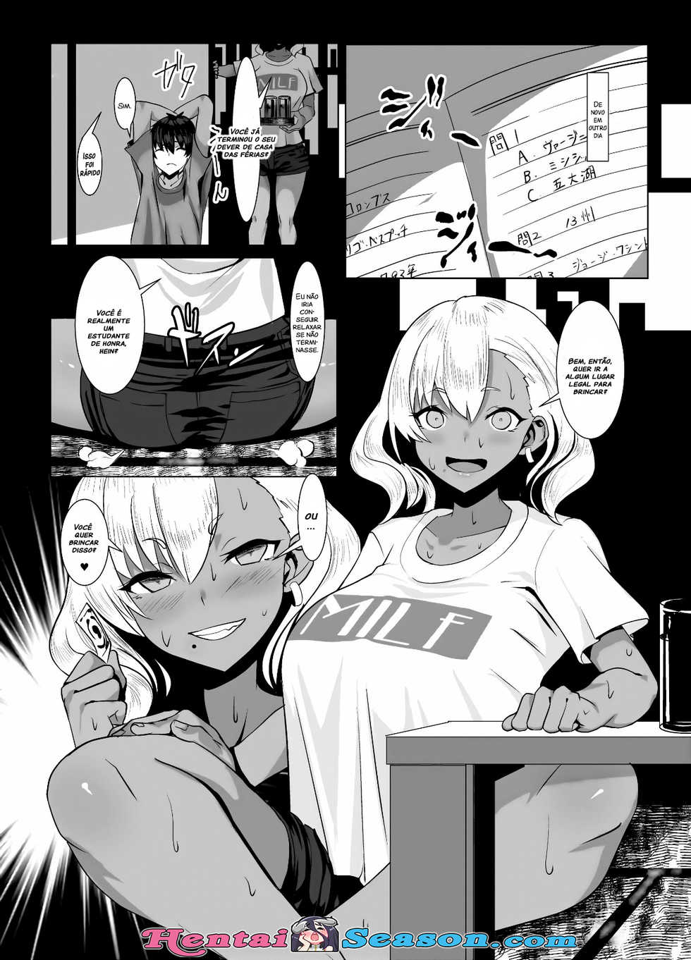 [Yumenekoya (Muunyan)] Kuro Gal Hitozuma to Natsuyasumi [Portuguese-BR] [Digital] - Page 15