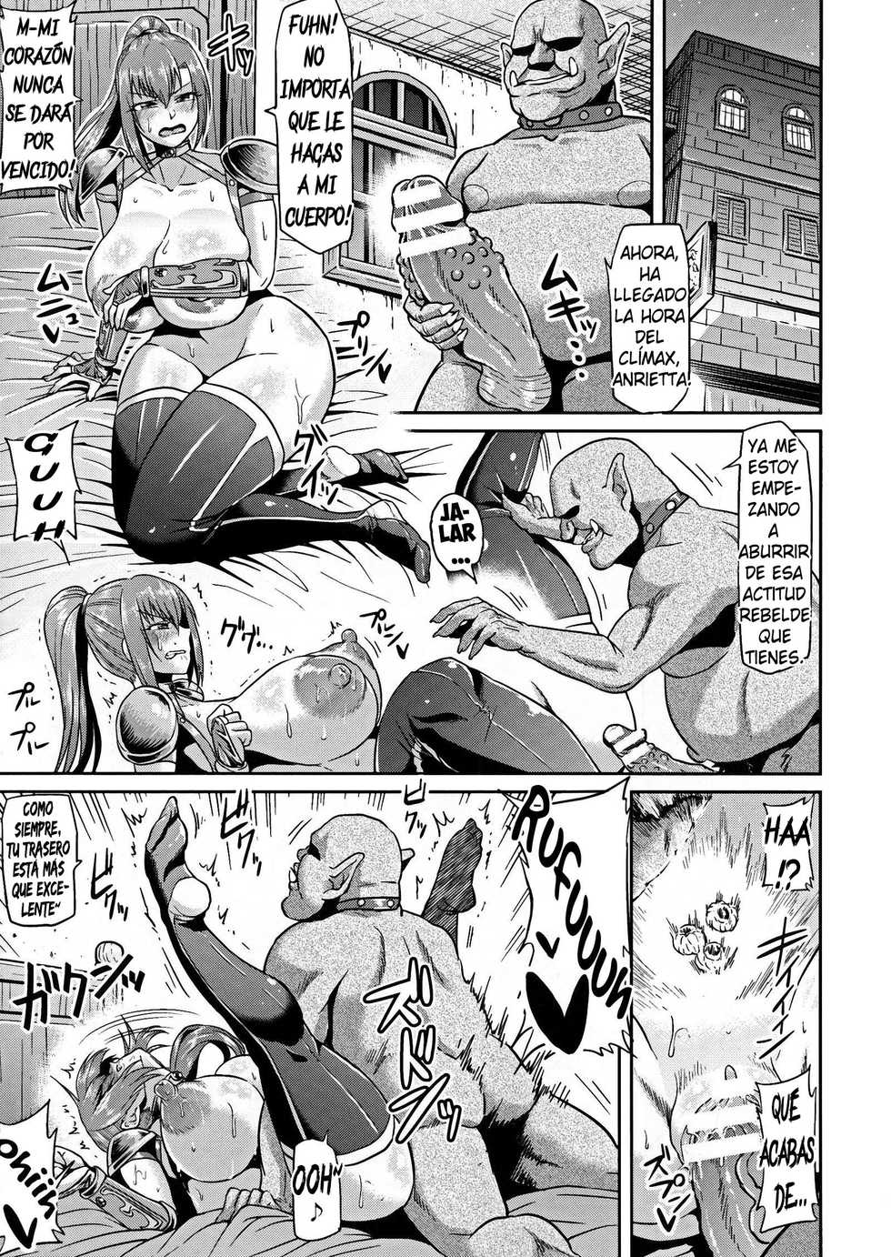 [Ahemaru] Onna Senshi to Goblin | La Caballero Femenina & el Goblin (Seigi no Heroine Kangoku File DX Vol. 7) (Spanish) [kalock] - Page 17