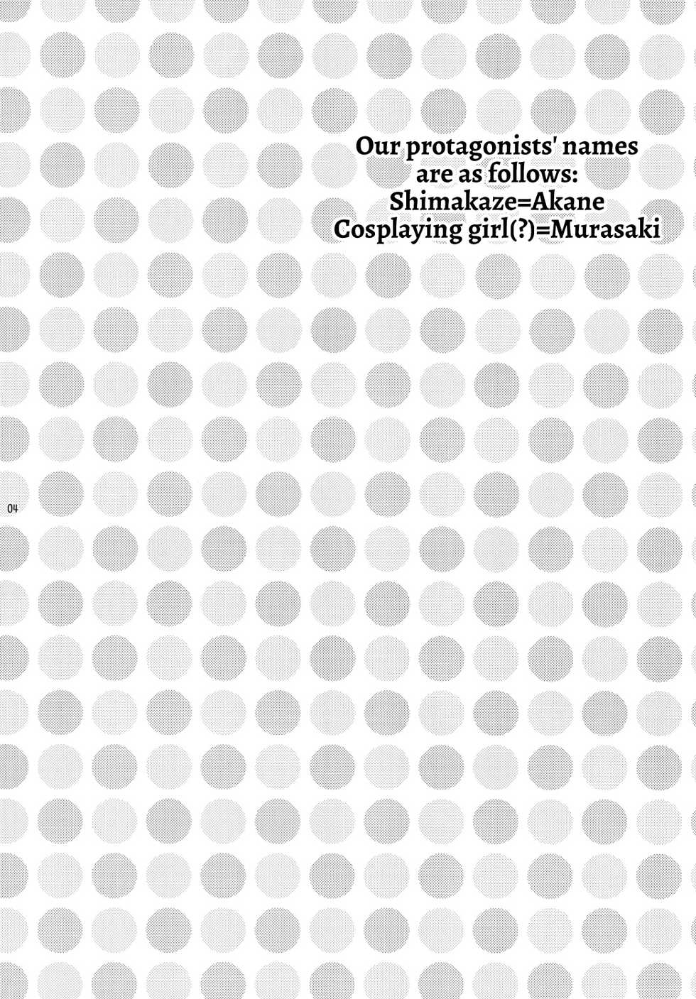 [Mariana Kaikou Kikaku (Mikami Hokuto)] Josou Cos de Layer no Onnanoko o Tsurou toshite Shippai Shita Shimakaze-kun no Ohanashi. (Kantai Collection -KanColle-) [English] {Hennojin} [Digital] - Page 4