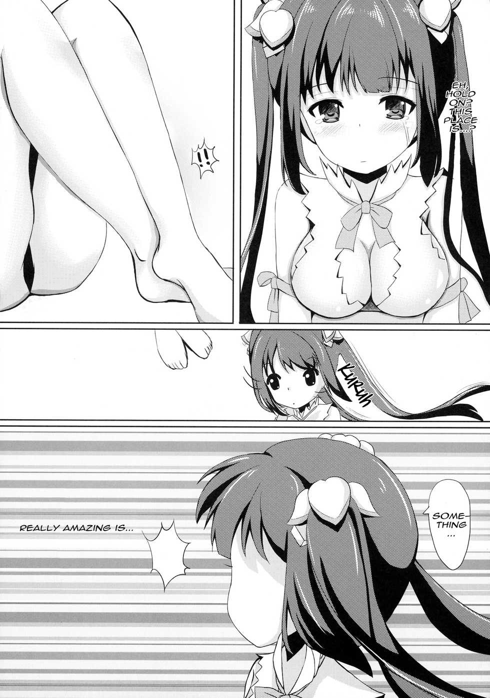 (C88) [Neko☆Tanteidan Peach (Midorino Haru)] Hestia x Aiz (Dungeon ni Deai o Motomeru no wa Machigatteiru Darou ka) [English] [EHCOVE] - Page 6