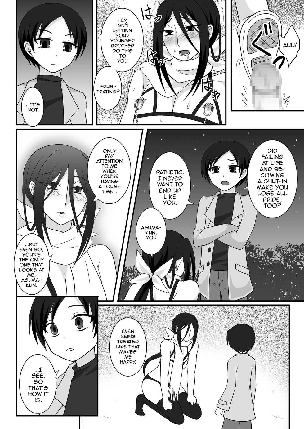 [Shikkoku no Hekireki (EGAMI)] Hikikomori Onee-chan Yagai Choukyou [English] [mysterymeat3] [Digital] - Page 11