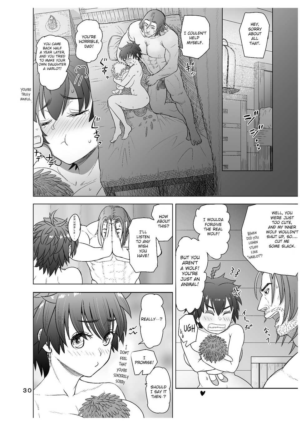 [Mandrill (Arimura Ario)] Datte Otoko wa Kedamono da mono Dai 1-wa Otou-san wa Ookami-san? [English] [CrowKarasu] - Page 30