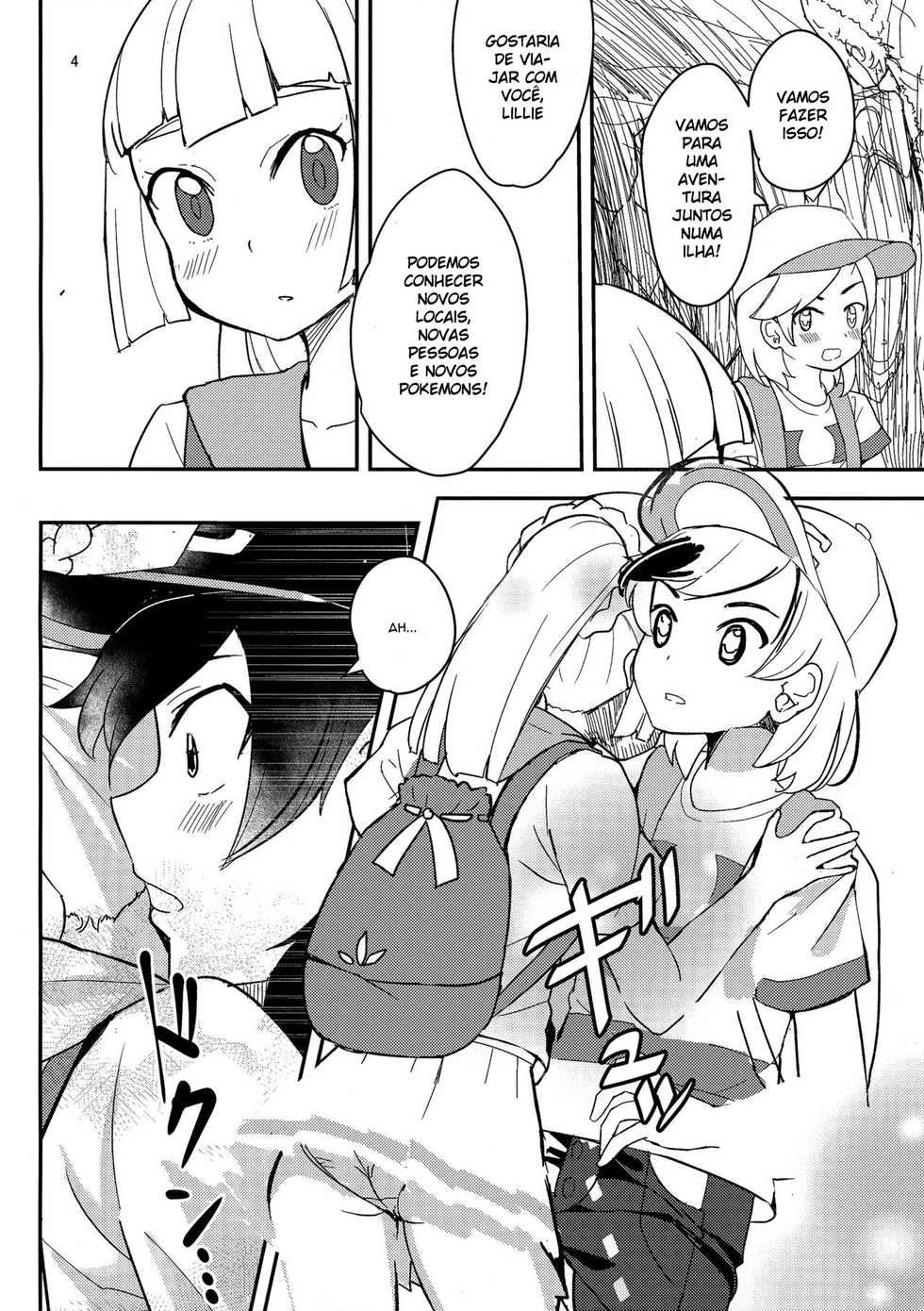 (COMIC1☆11) [Ugokuna pharmacy θ (ababari)] Secret Time (Pokémon Sun and Moon) [Portuguese-BR] [DiegoVPR] - Page 3