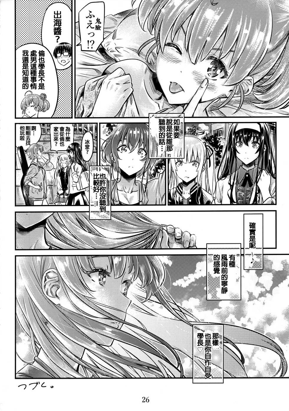 (COMIC1☆15) [MARUTA Production (MARUTA)] Saenai Heroine Series Vol. 6 Saenai Kouhai Shoujo no Sodachikata (Saenai Heroine no Sodatekata) [Chinese] - Page 25