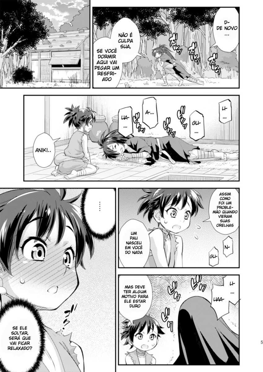 [Katooya (Katou Jun)] Chinpo ga Modotta Aniki to Futanari ni Nacchimatta Oira no Maki (Dororo) [Portuguese-BR] [Digital] - Page 5