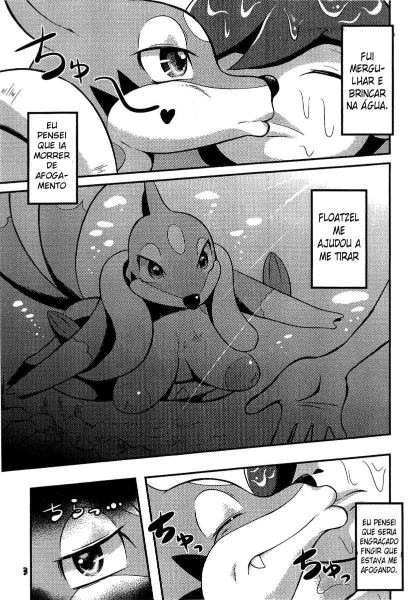 (Kemoket 4) [Two Tone Color (Korurun)] Kaigan ni Deai o Motomeru no wa Machigai (Pokémon X and Y) [Portuguese-BR] - Page 2