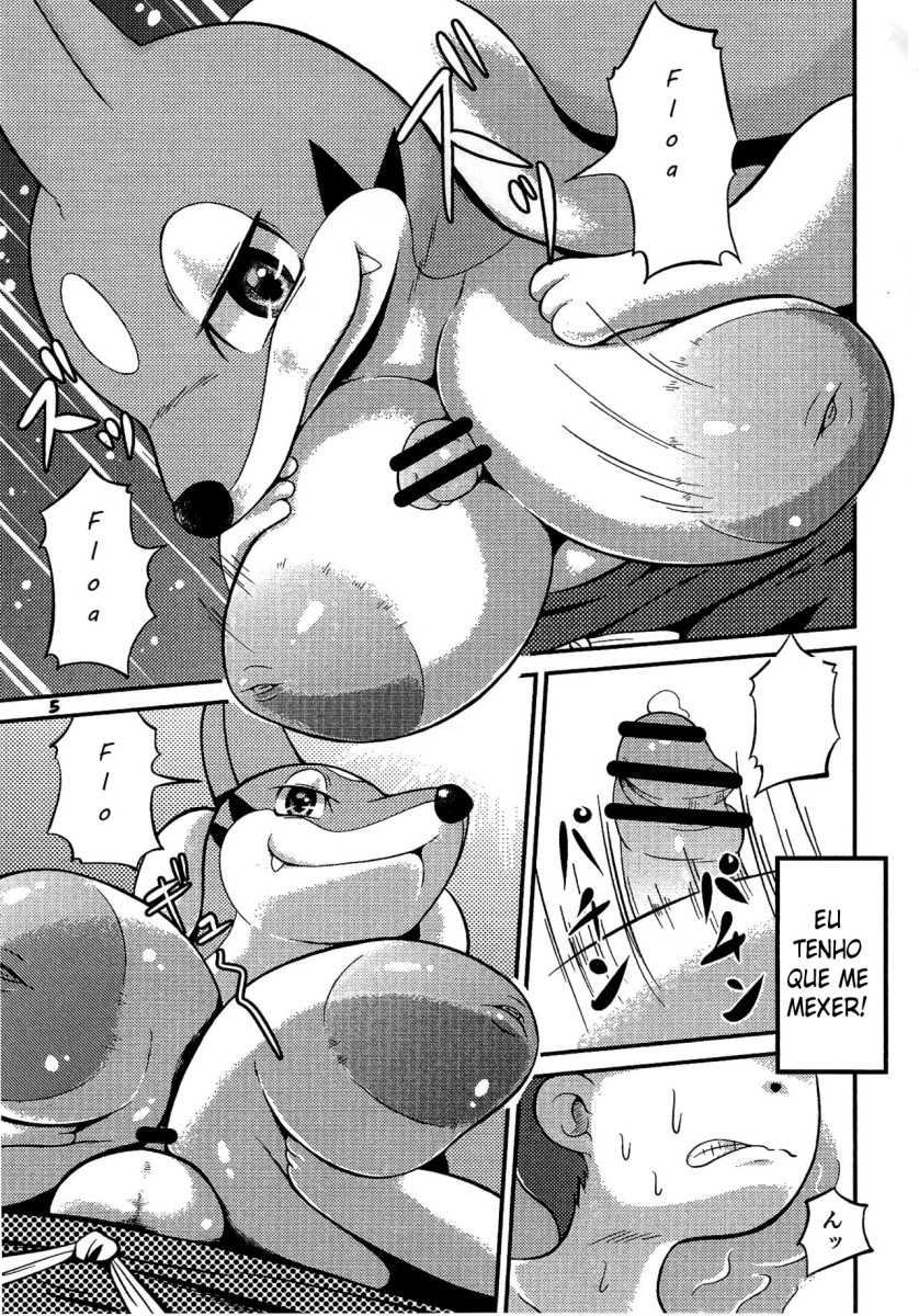 (Kemoket 4) [Two Tone Color (Korurun)] Kaigan ni Deai o Motomeru no wa Machigai (Pokémon X and Y) [Portuguese-BR] - Page 4